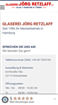 Mobile Screenshot of glaserei-retzlaff.de